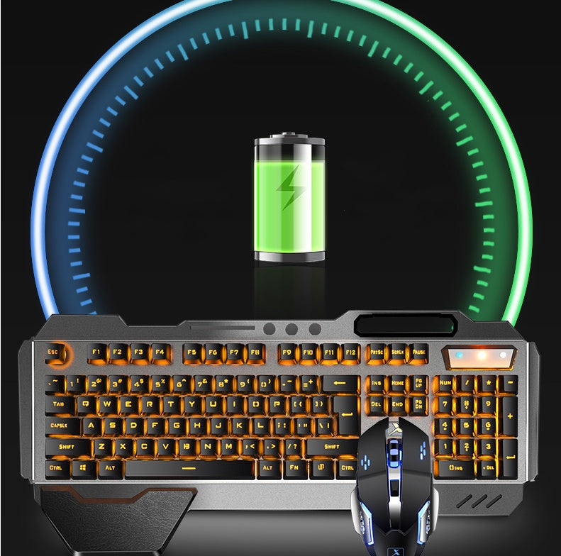 Wireless keyboard and mouse led set