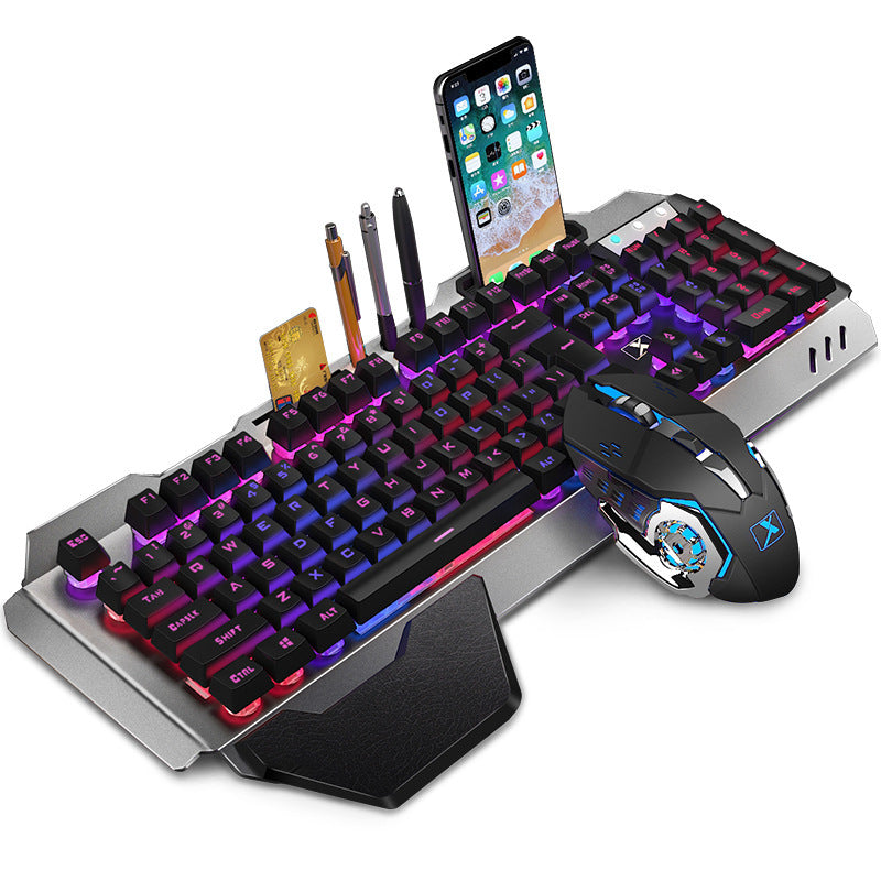 Wireless keyboard and mouse led set