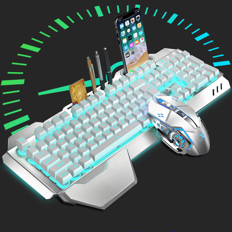Wireless keyboard and mouse led set